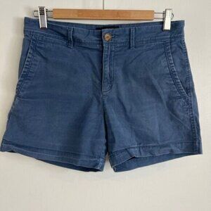 Banana Republic Women's Size 2 Blue Khaki Cuffed Hem Mom Shorts 4" Inseam Casual